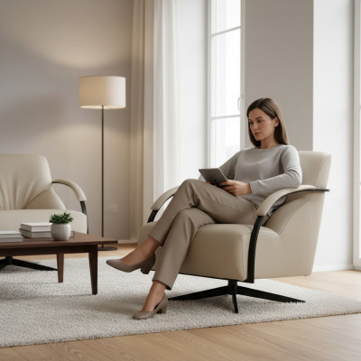 Design Relax Armchair Lounge Sofa 1-Seater Chair Upholstered Furniture Living Room