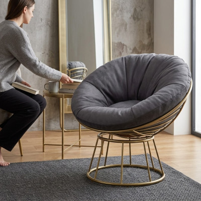 Armchair Seat Design Living Room Upholstery Wood Upholstery Modern Luxury Gray