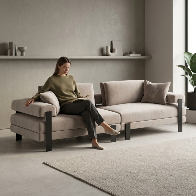 Living Room Sofa 2-Seater Luxury Designer Couch Upholstered Sofas Modern New