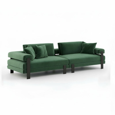 Sofa 2-seater couch design upholstery modern fabric modern two-seater