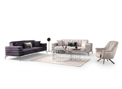 3-piece luxury furniture living room couch sofa upholstery 3-seater set.