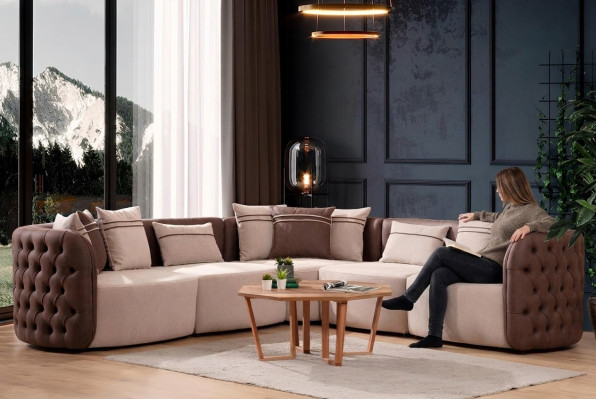 Sofa furniture living landscape luxury modern corner sofa corner sofa L-shape upholstery