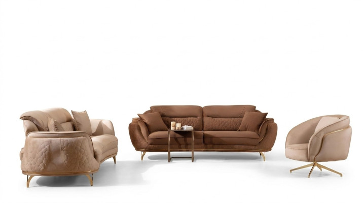 Italian Style Sofa Set Complete Set 3+3+1+1 Seater Set