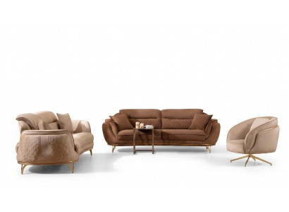 Italian Style Sofa Set Complete Set 3+3+1+1 Seater Set