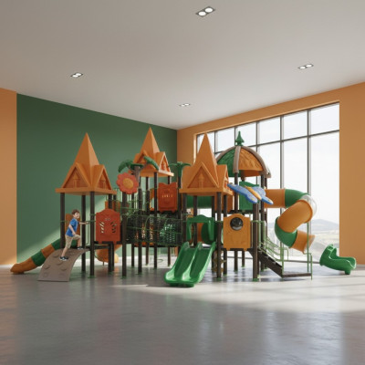 Play tower with slide climbing tower play equipment outdoor playground