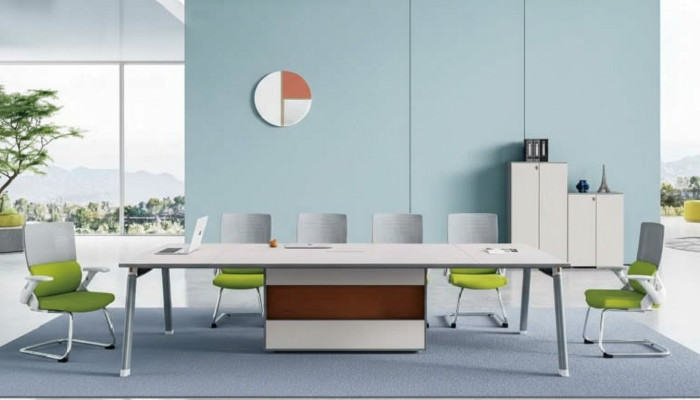 Large desk office setup team table designer office furniture