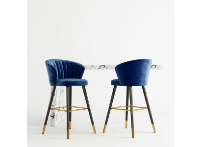 Bar stool blue velvet design bar stools bar chairs new