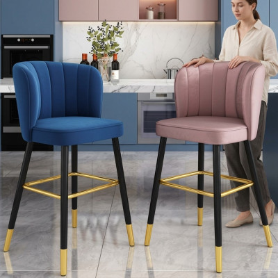 Bar stool chair designer wood chair dining chair stool bar pink new