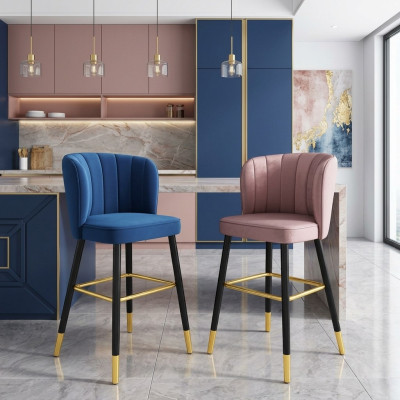 Bar stool chair designer wood chair dining chair stool bar pink new