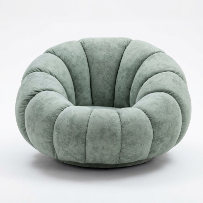 Designer Armchair 1 Seater Grey Textile Luxury Lounge Sofa Single Seater New