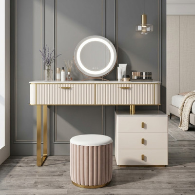 Makeup table mirror luxury console dresser bedroom console table