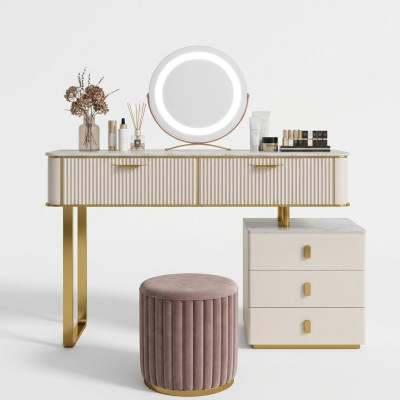Makeup table mirror luxury console dresser bedroom console table