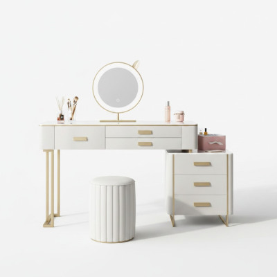 Bedroom dressing table vanity table makeup table mirror drawers