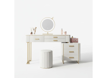 Bedroom dressing table vanity table makeup table mirror drawers
