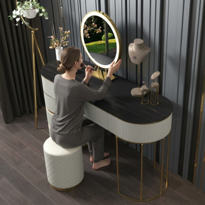 Dressing table mirror console makeup tables table consoles stainless steel