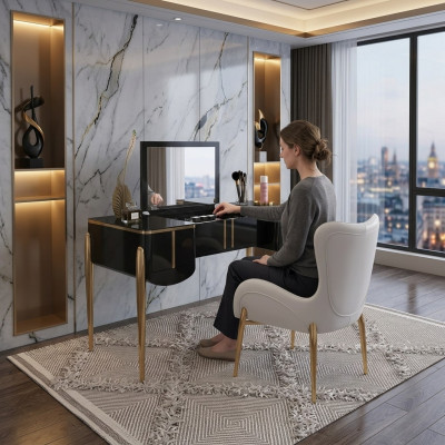 Modern dressing table mirror luxury console dresser bedroom new