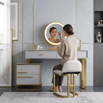 Table Modern Console Mirror Vanity Bedroom Cosmetic Table
