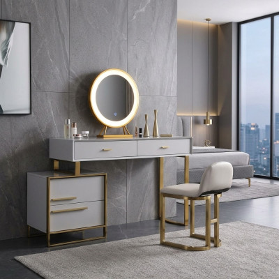 Table Modern Console Mirror Vanity Bedroom Cosmetic Table