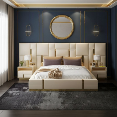 Luxury bedroom bed upholstery design luxury double hotel beds new