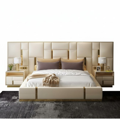 Luxury bedroom bed upholstery design luxury double hotel beds new