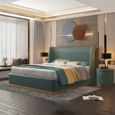 Designer bed bedroom beds furniture hotel luxury upholstery new