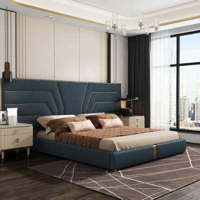 Luxury bedroom bed double beds design furniture bed frame hotel