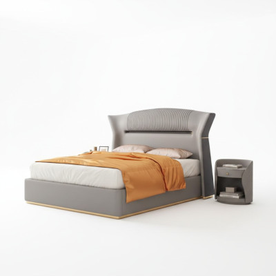 Bedroom bed upholstered bed double bed design luxury double 180x200