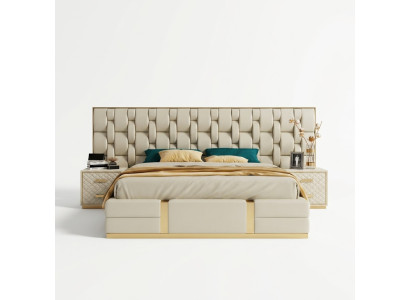 Bed cushion design luxury double beds bedroom hotel bed new