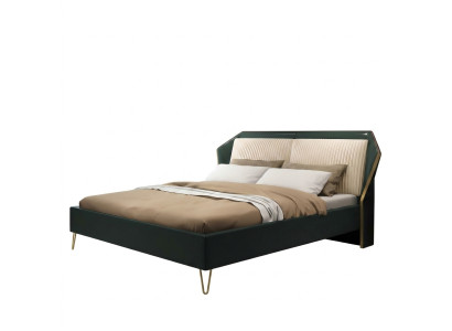 Luxury Textile Bed Double Design Bedroom Beds Metal Green New