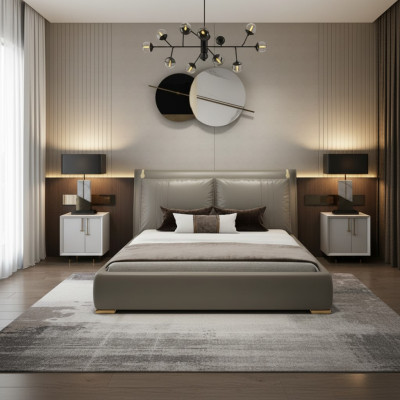 Modern bedroom bed luxury double 180x200 furniture bedding furnishings