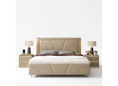 Bedroom Bed Upholstery Design Furniture Luxury Double Beige Beds Modern