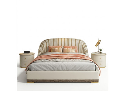 Luxury double bed beds bedroom furniture design hotel furnishings