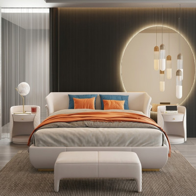 Bed cushion design luxury double beds bedroom 180x200cm new
