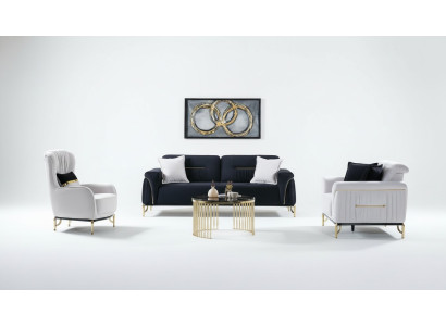 Design Living Room Set Sofa Suite 3+3+1 Living Room Furniture Suites Velvet