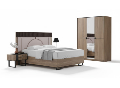 Bedroom Set Luxury Complete Bed + 2x Nightstands 3-piece Modern Set New