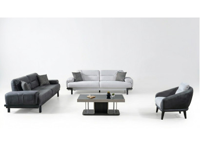 Sofa set 3+3+1 seater textile modern complete armchair sofa 3 seater luxury