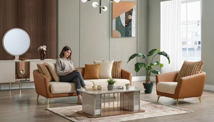 Luxury sofa set living room sofa set sofa combination 3+1+coffee table modern new