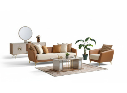 Sofa set 3+1 seater fabric wood sofa 3 seater modern armchair complete set