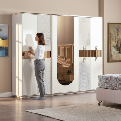 Wardrobe Scrank Luxurious Bedroom Furniture Cabinets Wood