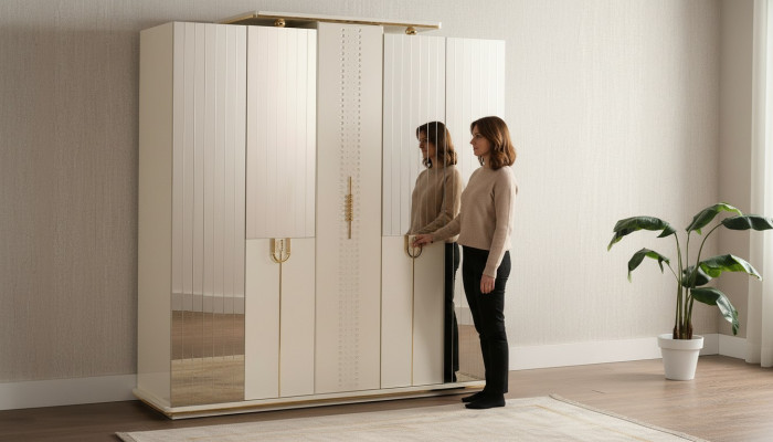 Wardrobe wooden cabinet closet bedroom luxury cabinets new