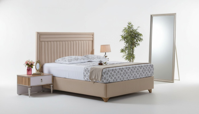 Modern bedroom set bed + 2x bedside tables design furniture 3 pcs. New EU