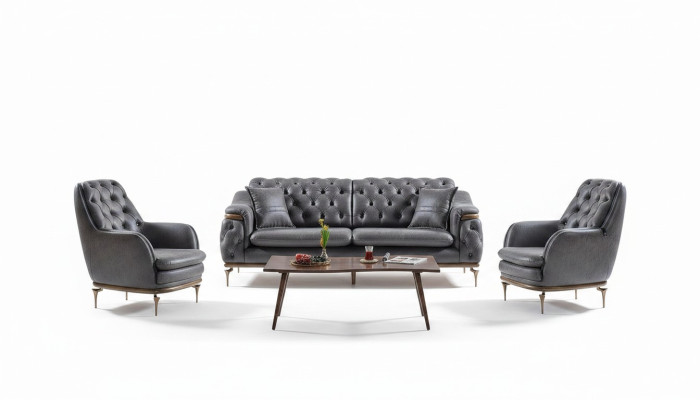 Stylish Chesterfield Living Room Set Sofa Suite 3+1+1 seater Couch
