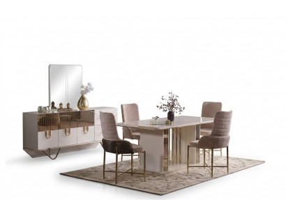 Design dining room complete: dining table + 6 chairs + sideboard furniture wood table new