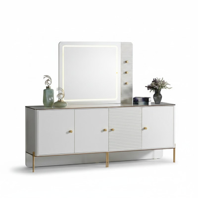 Sideboard Dresser Luxury Set Cabinet Wood Cabinets Modern