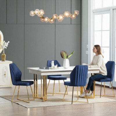 Dining Room Set Luxury 6x Chairs + Dining Table Dining Group Suite Armchairs Modern