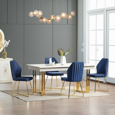 Dining Room Set Luxury 6x Chairs + Dining Table Dining Group Suite Armchairs Modern