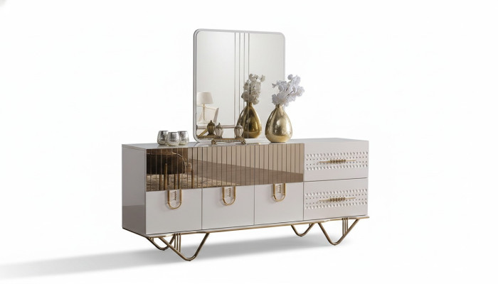 Sideboard Cabinet High Gloss Furniture Wood Luxury Dresser Sideboard