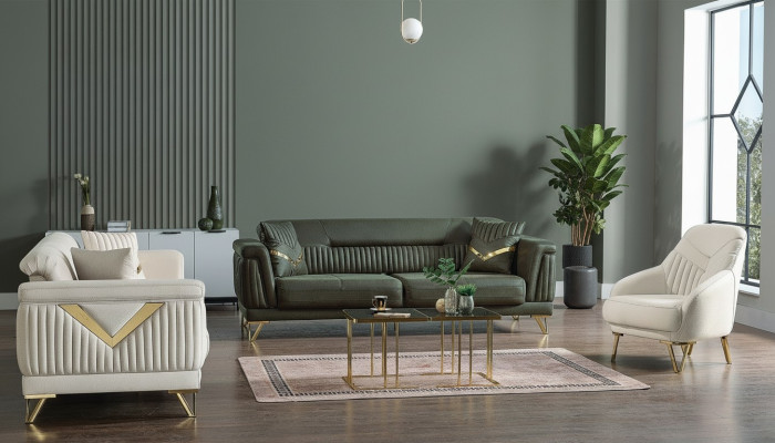 Modern Living Room Design Set Sofa Suite 3+3+1 Living Room Furniture Set