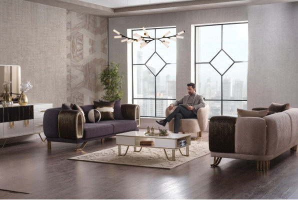 Prestigious 3+3+1 living room suite living room set two sofas and armchair new