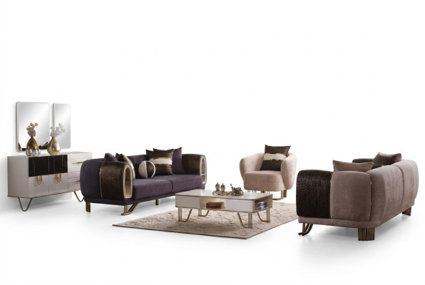 Prestigious 3+3+1 living room suite living room set two sofas and armchair new